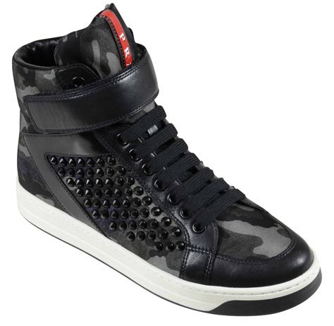 prada camouflage high top sneakers|cheap authentic prada sneakers.